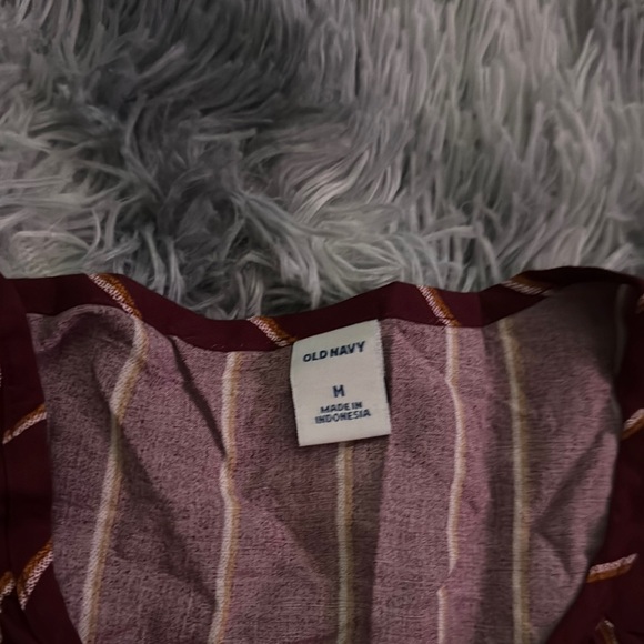 Old Navy Women's Maroon Striped Long Sleeve Dress Size M - Picture 2 of 7